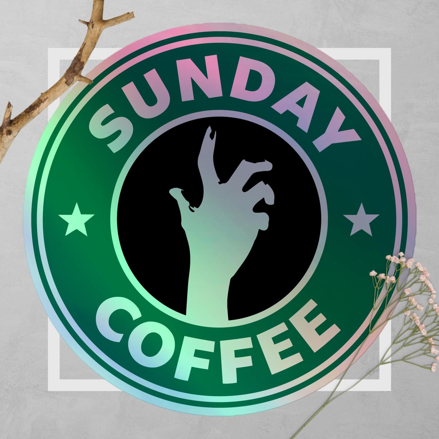 SUNDAY COFFEE (HOLOGRAPHIC STICKERS)