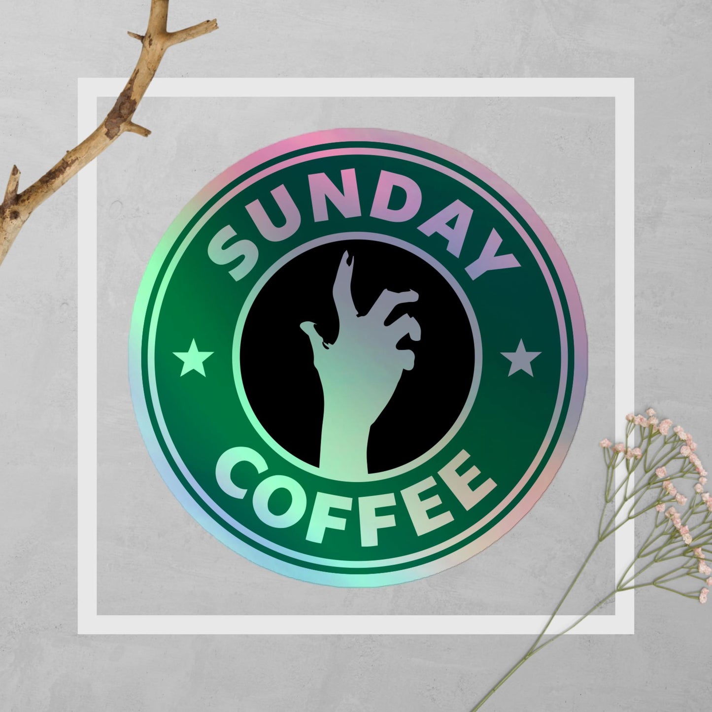 SUNDAY COFFEE (HOLOGRAPHIC STICKERS)